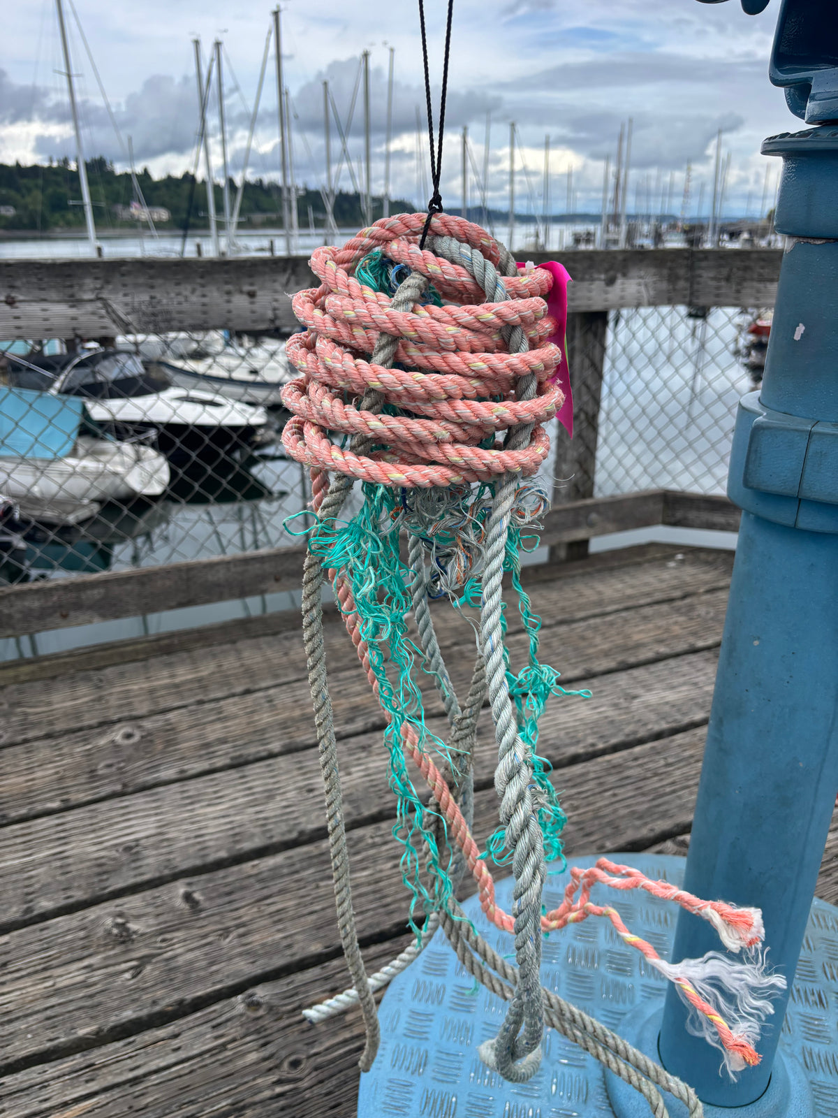 Upcycled Mariner "Jazzy Jellyfish" Hanging Decor