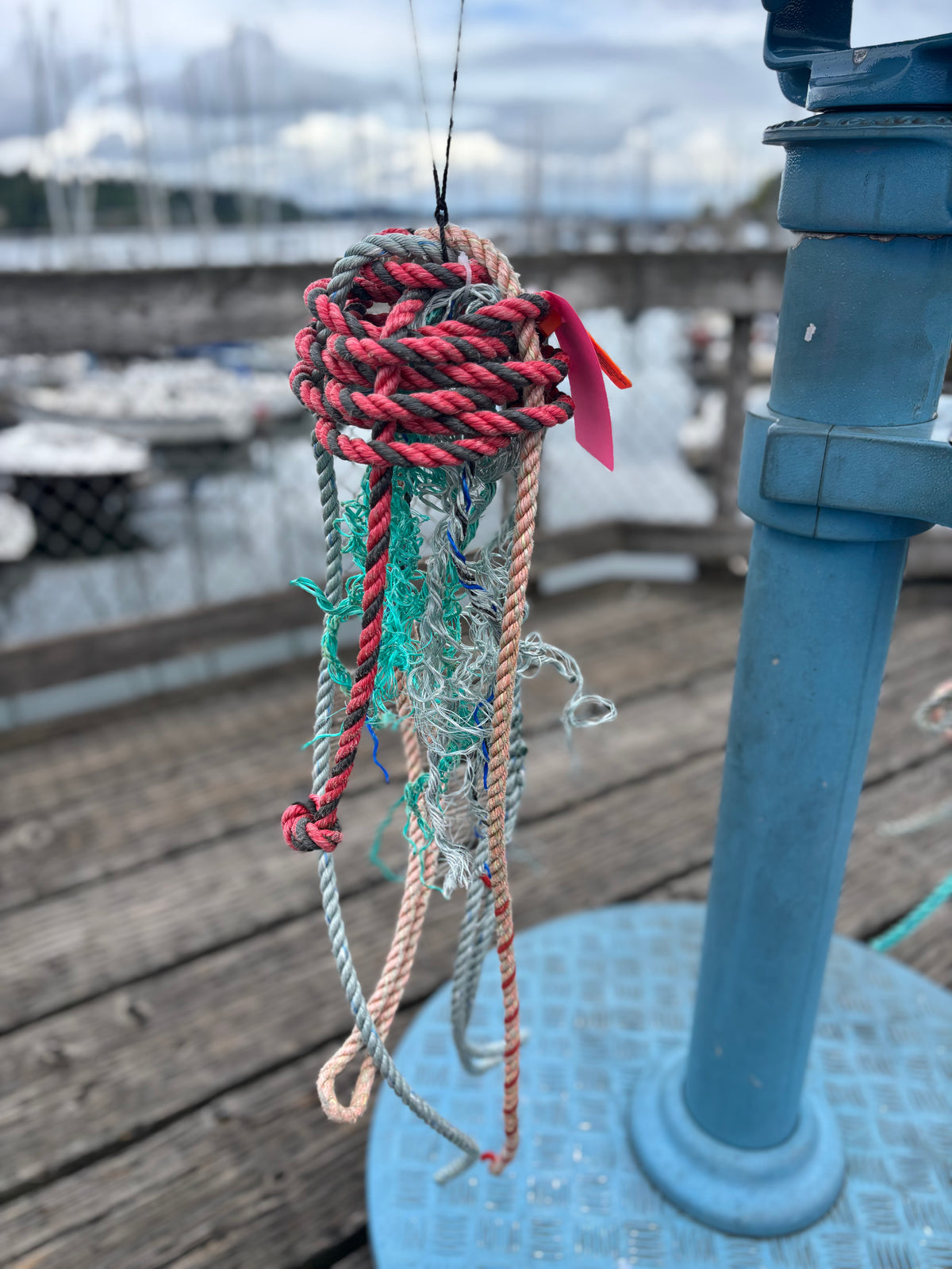 Upcycled Mariner "Jazzy Jellyfish" Hanging Decor