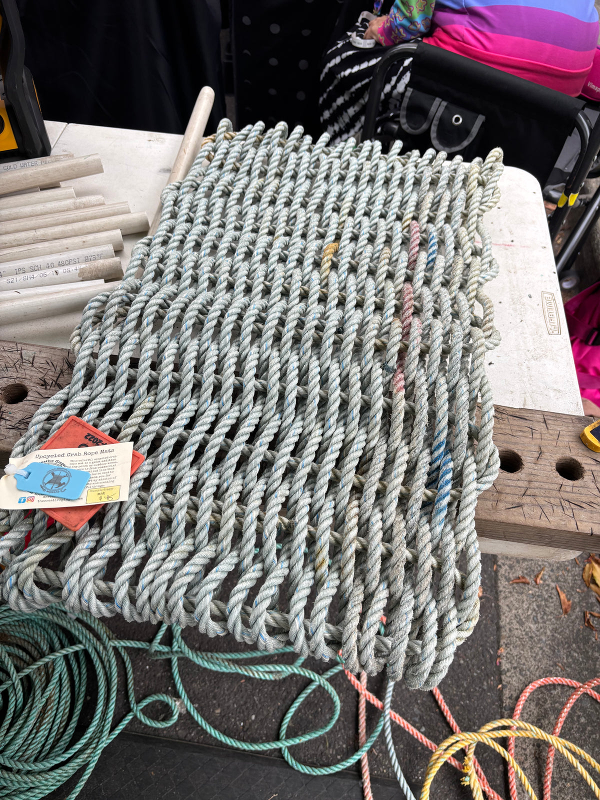 Upcycled Commercial Crab Pot Rope Mats