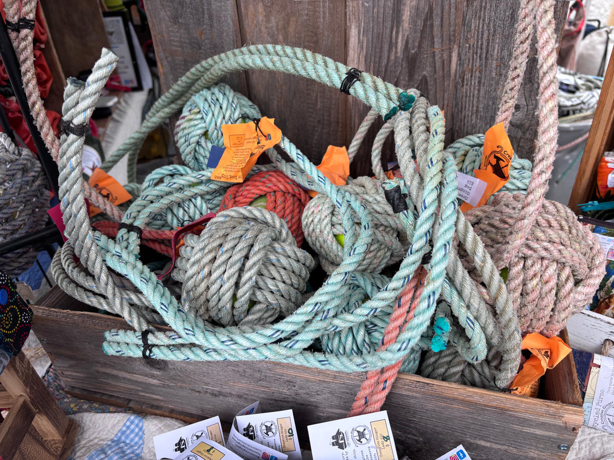 Upcycled Mariner Dog Toy (Monkey Fist Ball & Tug)